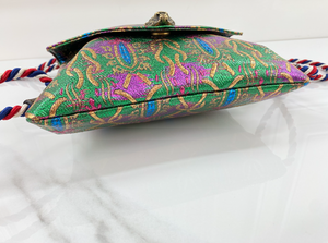 GUCCI BROCADE ANIMALIER BOW DRAWSTRING BACKPACK LIMITED EDITION