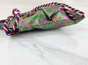 GUCCI BROCADE ANIMALIER BOW DRAWSTRING BACKPACK LIMITED EDITION