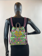 GUCCI BROCADE ANIMALIER BOW DRAWSTRING BACKPACK LIMITED EDITION