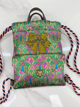 GUCCI BROCADE ANIMALIER BOW DRAWSTRING BACKPACK LIMITED EDITION