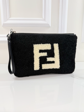FENDI SHEARLING CLUTCH / WRISTLET