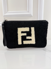 FENDI SHEARLING CLUTCH / WRISTLET