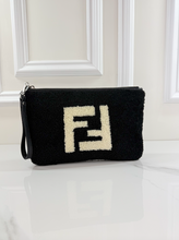 FENDI SHEARLING CLUTCH / WRISTLET