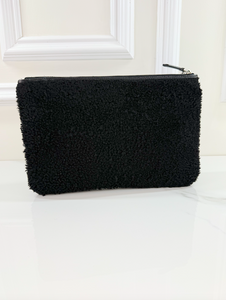 FENDI SHEARLING CLUTCH / WRISTLET