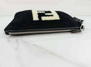 FENDI SHEARLING CLUTCH / WRISTLET