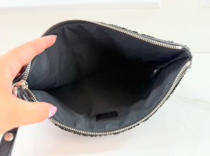 FENDI SHEARLING CLUTCH / WRISTLET