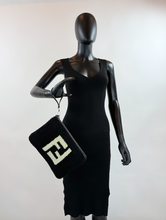 FENDI SHEARLING CLUTCH / WRISTLET