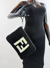 FENDI SHEARLING CLUTCH / WRISTLET