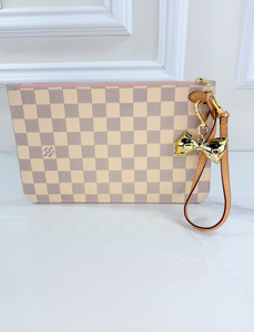 LOUIS VUITTON NEVERFULL POCHETTE CLUTCH MM AZUR (PINK)