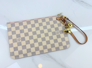 LOUIS VUITTON NEVERFULL POCHETTE CLUTCH MM AZUR (PINK)