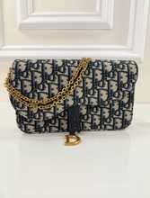 DIOR OBLIQUE MIDIUM SADDLE POUCH WITH CHAIN