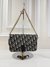DIOR OBLIQUE MIDIUM SADDLE POUCH WITH CHAIN