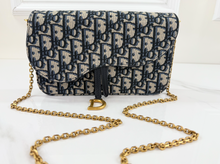 DIOR OBLIQUE MIDIUM SADDLE POUCH WITH CHAIN