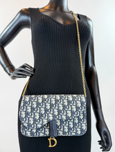 DIOR OBLIQUE MIDIUM SADDLE POUCH WITH CHAIN