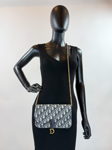 DIOR OBLIQUE MIDIUM SADDLE POUCH WITH CHAIN