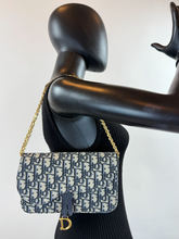 DIOR OBLIQUE MIDIUM SADDLE POUCH WITH CHAIN