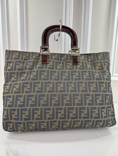 FENDI VINTAGE FF HANDLE TOTE ZUCCA CANVAS