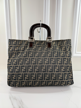 FENDI VINTAGE FF HANDLE TOTE ZUCCA CANVAS