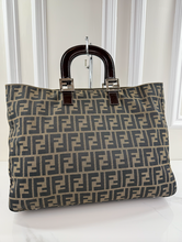 FENDI VINTAGE FF HANDLE TOTE ZUCCA CANVAS