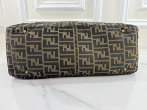 FENDI VINTAGE FF HANDLE TOTE ZUCCA CANVAS