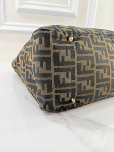 FENDI VINTAGE FF HANDLE TOTE ZUCCA CANVAS