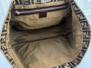 FENDI VINTAGE FF HANDLE TOTE ZUCCA CANVAS