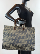FENDI VINTAGE FF HANDLE TOTE ZUCCA CANVAS