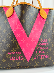 LOUIS VUITTON MONOGRAM V NEVERFULL MM GRENADE FULL SET