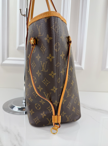 LOUIS VUITTON MONOGRAM V NEVERFULL MM GRENADE FULL SET