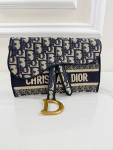 DIOR OBLIQUE SLIM SADDLE POUCH BELT BAG / CROSSBODY