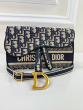 DIOR OBLIQUE SLIM SADDLE POUCH BELT BAG / CROSSBODY