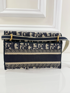 DIOR OBLIQUE SLIM SADDLE POUCH BELT BAG / CROSSBODY