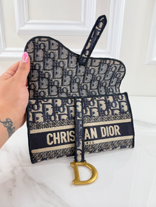 DIOR OBLIQUE SLIM SADDLE POUCH BELT BAG / CROSSBODY