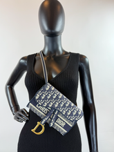 DIOR OBLIQUE SLIM SADDLE POUCH BELT BAG / CROSSBODY