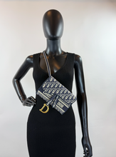 DIOR OBLIQUE SLIM SADDLE POUCH BELT BAG / CROSSBODY