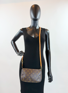 LOUIS VUITTON POCHETTE ACCESSORIES LEATHER CROSSBODY / CHAIN SL1002