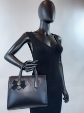 GUCCI GG RIBBON TOP HANDLE BAG (BLACK)