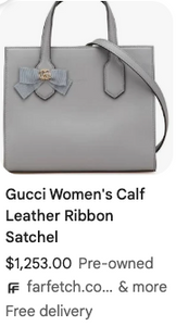 GUCCI GG RIBBON TOP HANDLE BAG (BLACK)
