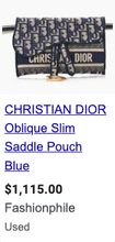 DIOR OBLIQUE SLIM SADDLE POUCH BELT BAG / CROSSBODY