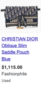 DIOR OBLIQUE SLIM SADDLE POUCH BELT BAG / CROSSBODY