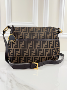 FENDI ZUCCA VITELLO CHEF CROSSBODY BAG