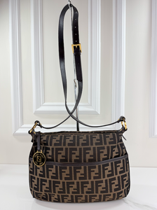 FENDI ZUCCA VITELLO CHEF CROSSBODY BAG