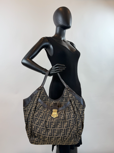 FENDI ZUCCA LARGE CHEF HOBO TOTE