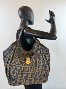 FENDI ZUCCA LARGE CHEF HOBO TOTE