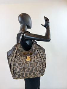 FENDI ZUCCA LARGE CHEF HOBO TOTE