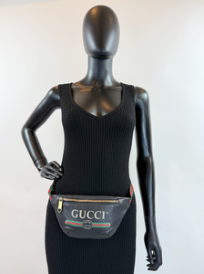 GUCCI SMALL LOGO BELT BAG CALFSKIN
