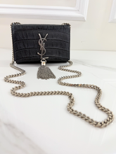 YSL CROCODILE CLASSIC KATE TASSEL CROSSBODY