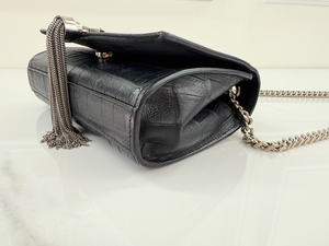 YSL CROCODILE CLASSIC KATE TASSEL CROSSBODY