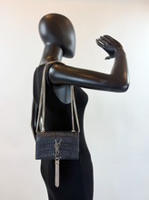YSL CROCODILE CLASSIC KATE TASSEL CROSSBODY
