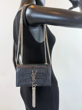 YSL CROCODILE CLASSIC KATE TASSEL CROSSBODY